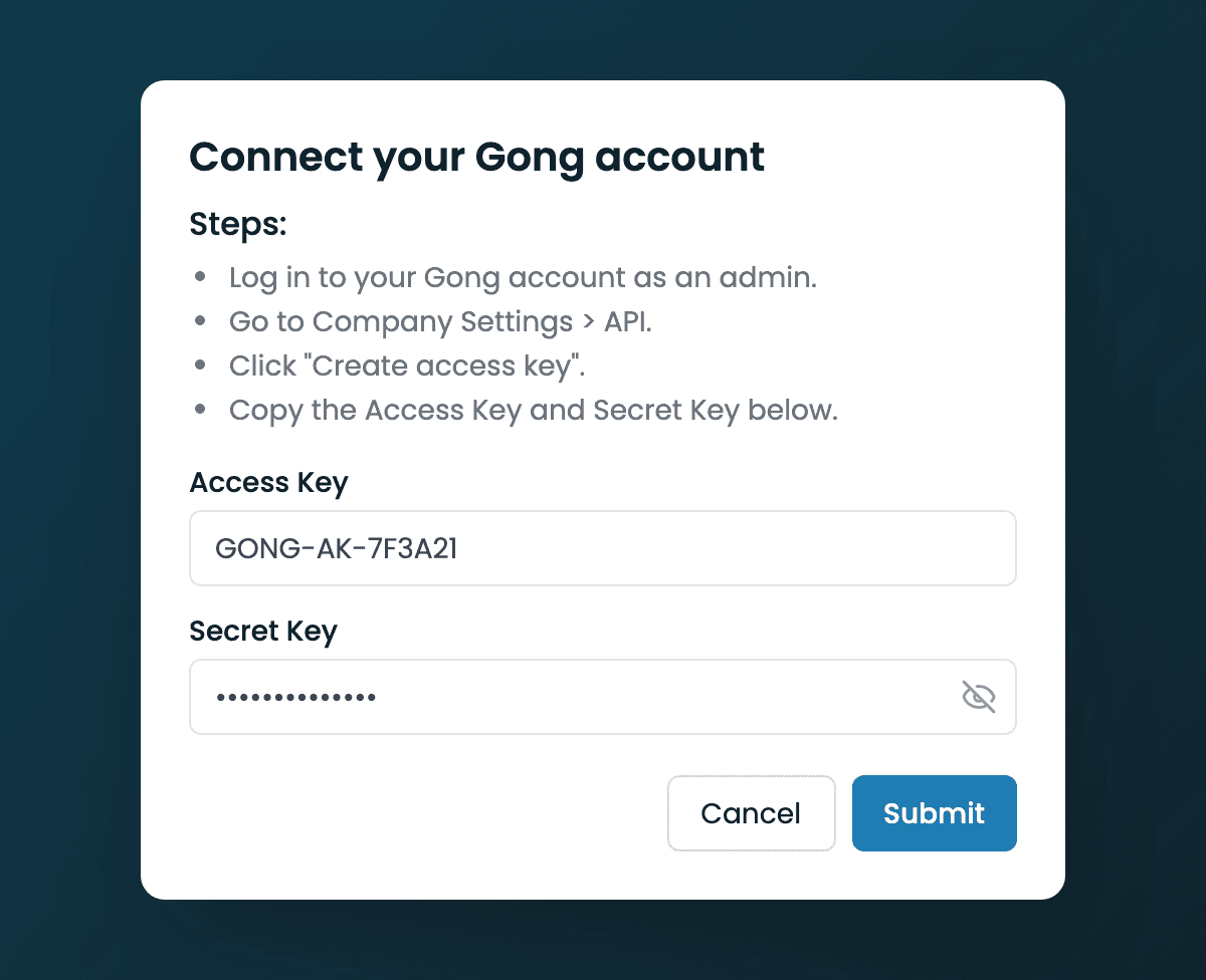 Connecting Gong