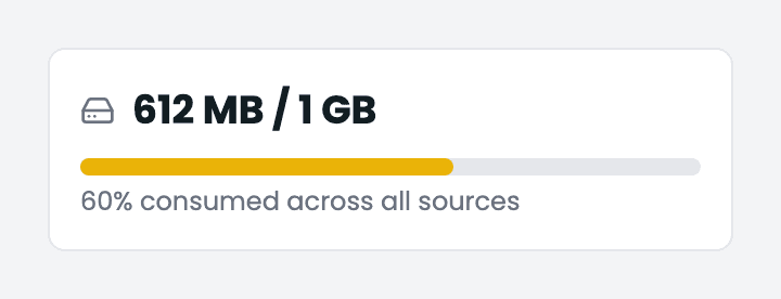 Sources sidebar storage card