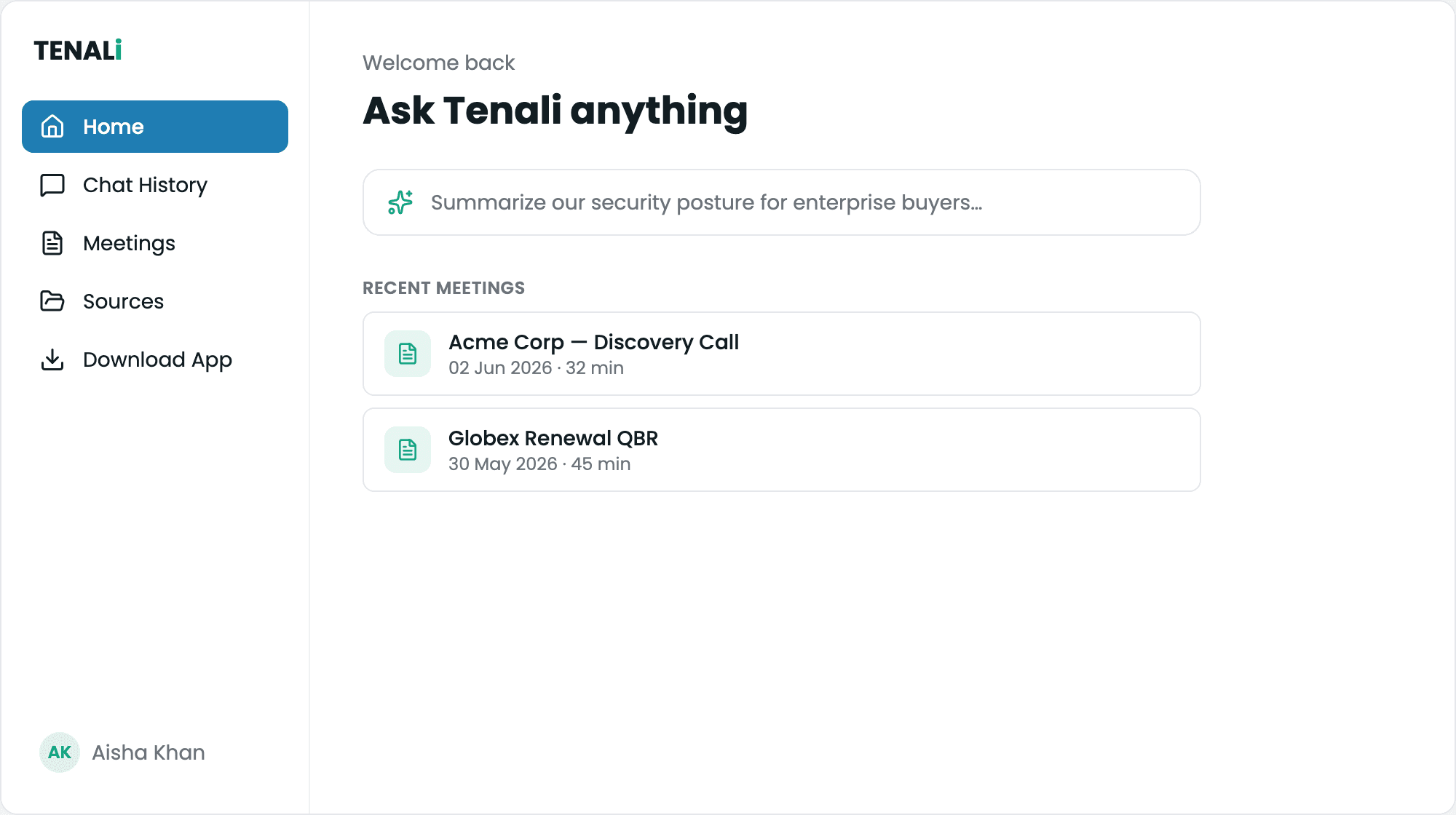 Web app workspace